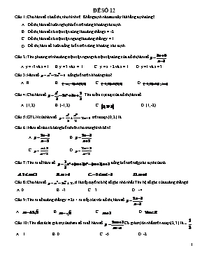 Đề thi thử THPT QG môn Toán - Đề số 12